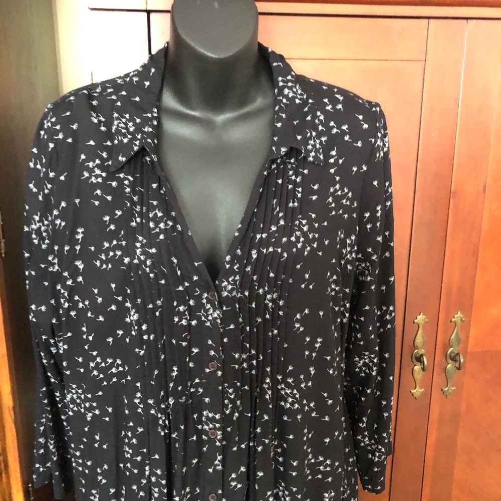 Motherhood Maternity Top size L black print - Picture 5 of 10
